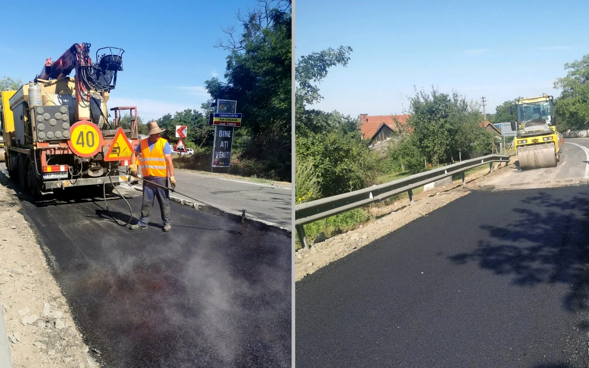 Lucrările de reparații au durat două zile. Foto: DRDP Timișoara