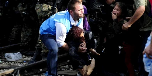 macedonia imigranti gaz lacrimogen FOTO AFP/Getty Images