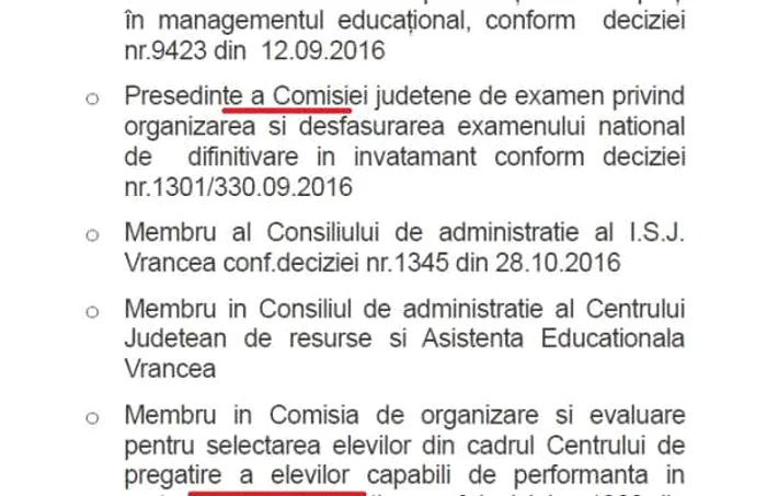 Greşeli cv Marchitan Vrancea