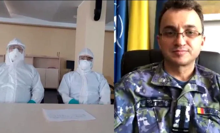 Conducerea militară a Spitalului Suceava a acordat un interviu unui coleg FOTO MApN