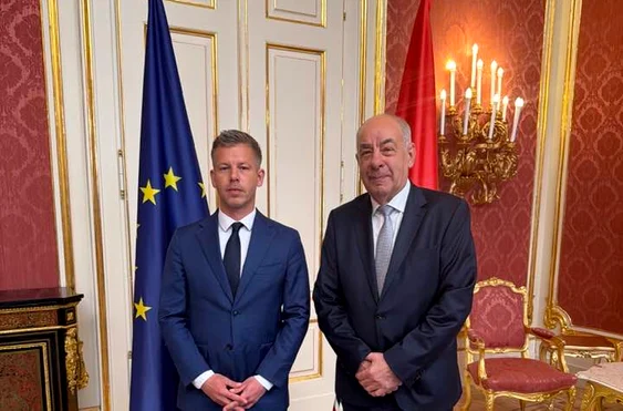 Peter Magyar si presedintele Ungariei, Tamas Sulyok FOTO Magyar Peter / X