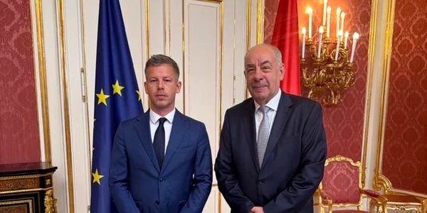 Peter Magyar si presedintele Ungariei, Tamas Sulyok FOTO Magyar Peter / X