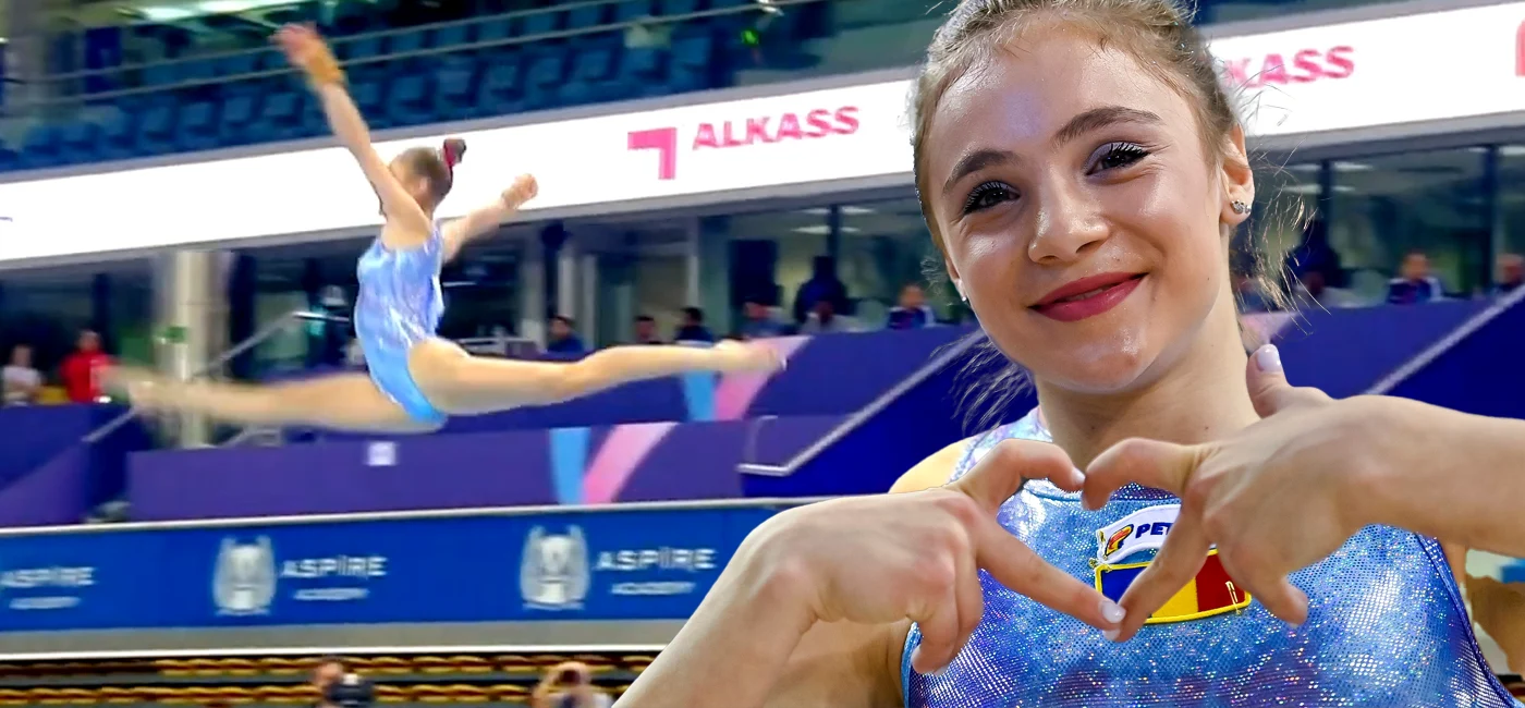 Sabrina Voinea se anunță a fi o nouă stea a gimnasticii mondiale. Foto Profimedia 