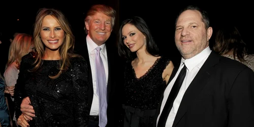 donald trump si harvey weinstein alaturi de sotiile lor foto guliver/getty images