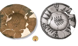 Strachina depusă la picioarele unui defunct, descoperită într-un mormânt din prima epocă a fierului (foto: Muzeul Olteniei)