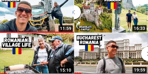 Aventurile unor vloggeri londonezi în România Foto colaj You Tube