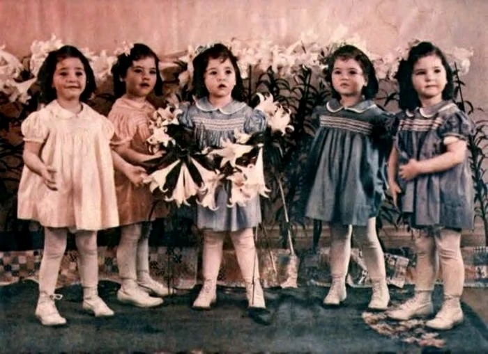 Annette, Émilie, Yvonne, Cécile și Marie Dionne / Foto: Pinterest