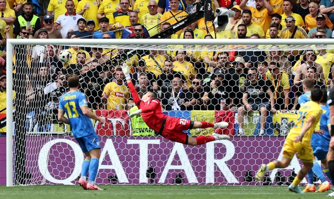 Stanciu l-a executat pe Lunin, după gafa portarului Ucrainei, la Euro 2024. Captură X