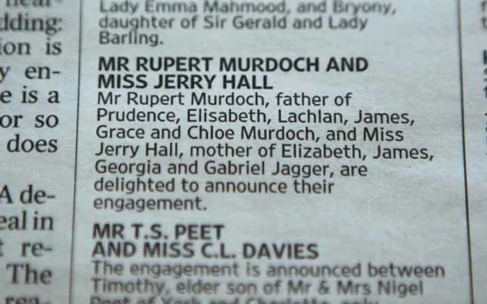 rupert murdoch jerry hall getty