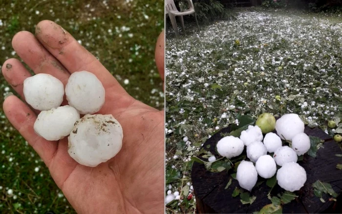 Grindina a făcut pagube în judeţul Hunedoara. Imagini din Sulighete şi Băiţa. Foto: Andreea Hărău / Voichiţa Zeller