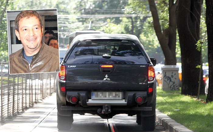 Cu permisul suspendat, solistul încalcă în continuare regulile de circulaţie, mergând pe linia de tramvai