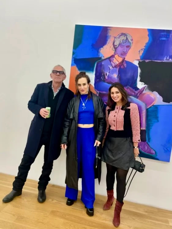 Aida alături de Mihai Nicodim și de artista din Austria Katherina Olschbaur. FOTO Arhivă personală