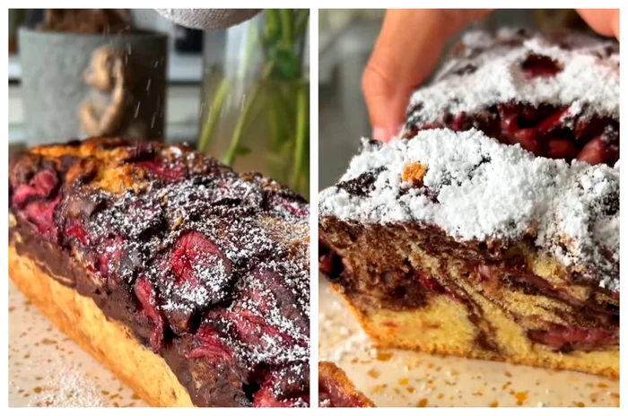 Chec cu cacao și căpșuni / FOTO: Colaj captură video TikTok