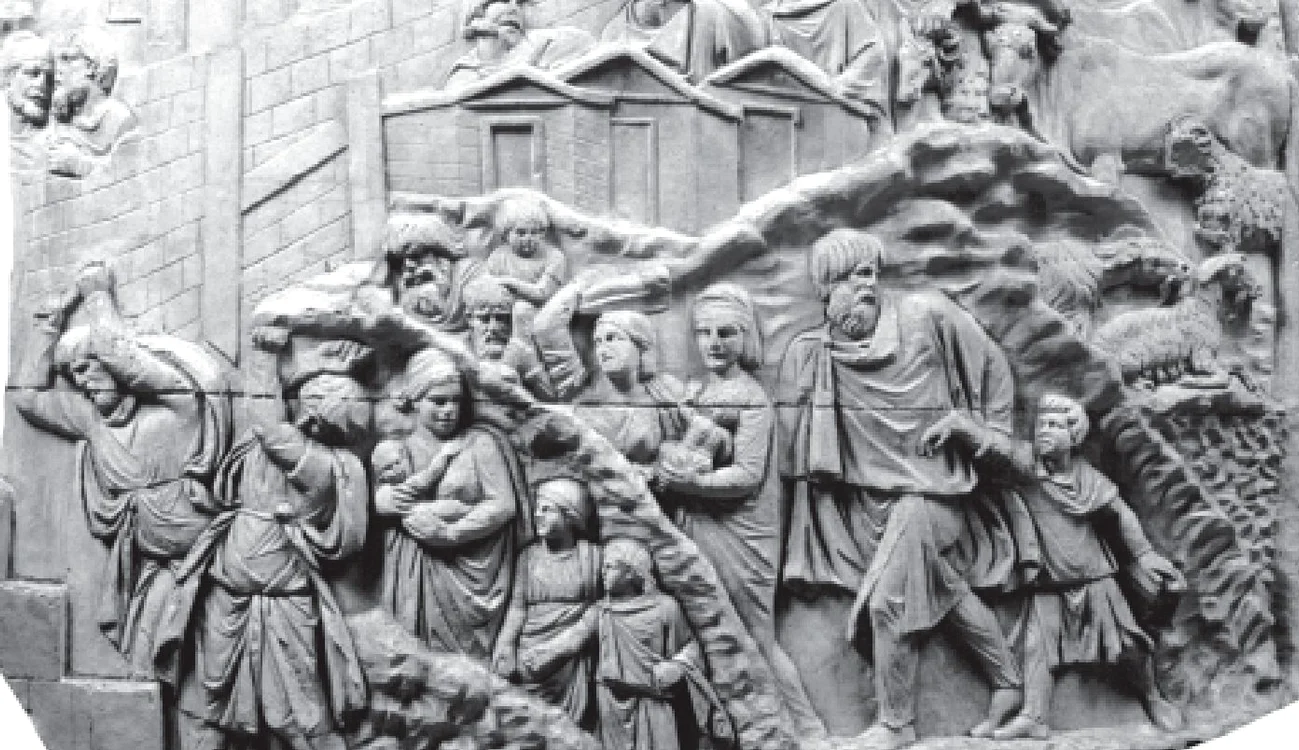 Scene ilustrate pe Columna lui Traian. Sursa Columna lui Traian, Cimec 2002