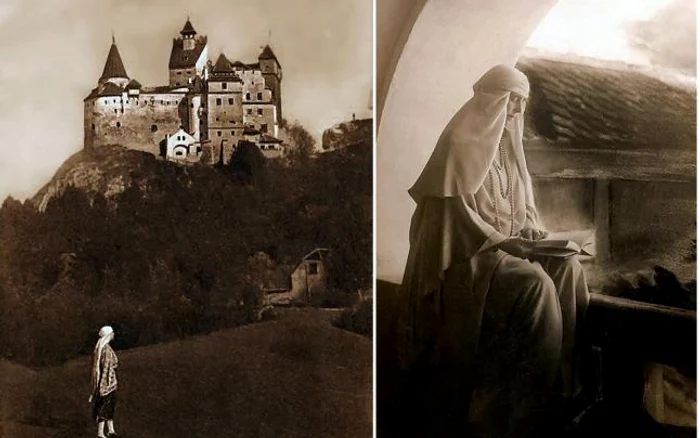 Regina Maria şi Castelul Bran Foto colaj - sursa castelulbran ro