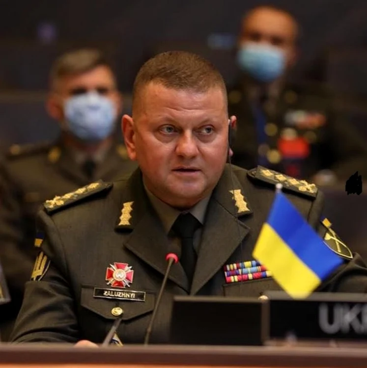 Generalul-locotenent Valeriy Zaluzhnyi, comandantul şef al Forţelor Armate ale Ucrainei, la sediul NATO.