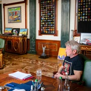 Volodimir Zelenski si Sean Penn  Kiev FOTO EPA EFE jpg