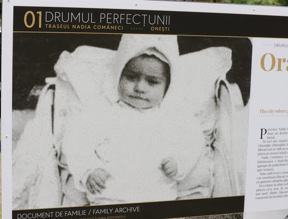 Imagine cu Nadia Comâneci la puțin timp după naștere  (Foto: Arhivă personală Nadia Comăneci)