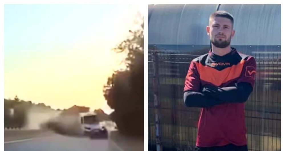 Imagini cu impactul devastator de pe Centura Capitalei: un fotbalist amator a murit spulberat de o basculantă