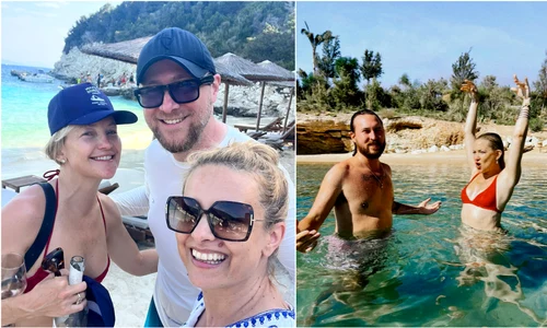 Simona Gherghe si Razvan Sandulescu cu Kate Hudson in Paxos   Instagram jpg