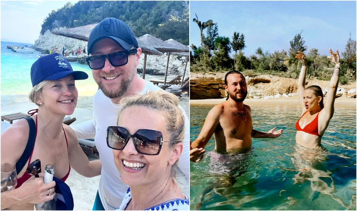 Simona Gherghe si Razvan Sandulescu cu Kate Hudson in Paxos   Instagram jpg