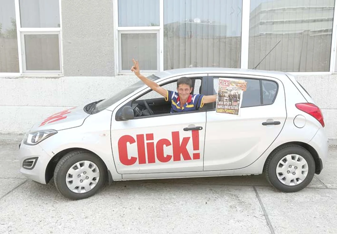 Marele premiu pus în joc la Click!MANIA, o maşină Hyundai i20, a fost câştigat de Constantin Lazăr, un cititor fidel din IalomiţaFoto: Sever Gheorghe