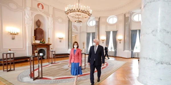 Maia Sandu si Frank-Walter Steinmeier