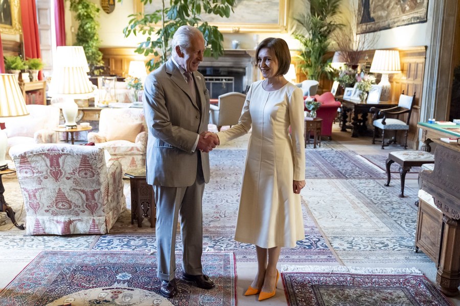 Președintele Maia Sandu, la Londra: Întrevederi cu regele Charles și prim-ministrul Keir Starmer