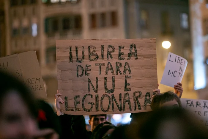 S-a protestat nu doar în Bucureşti, ci şi în Timişoara. Foto: Inquam Photos/Virgil Simionescu