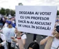 Protestul organizat de sindicaliștii din domeniul educației și susținătorii acestora în Piața Victoriei din București. FOTO Inquam Photos / Octav Ganea