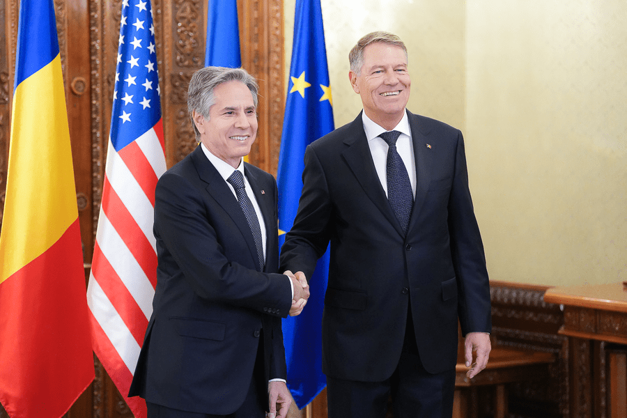 Secretarul de Stat Antony Blinken, primit de Klaus Iohannis la Palatul Victoria. Ce au discutat cei doi oficiali