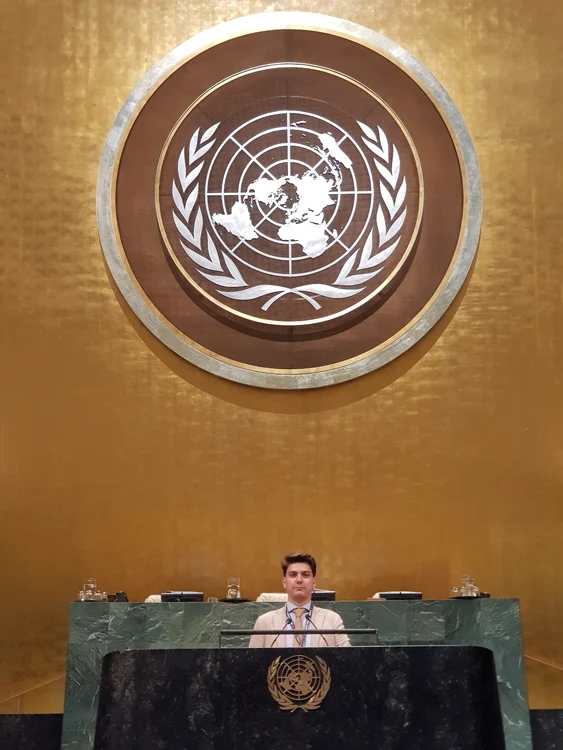 Aurelian Mohan la ONU. FOTO: Arhivă personală