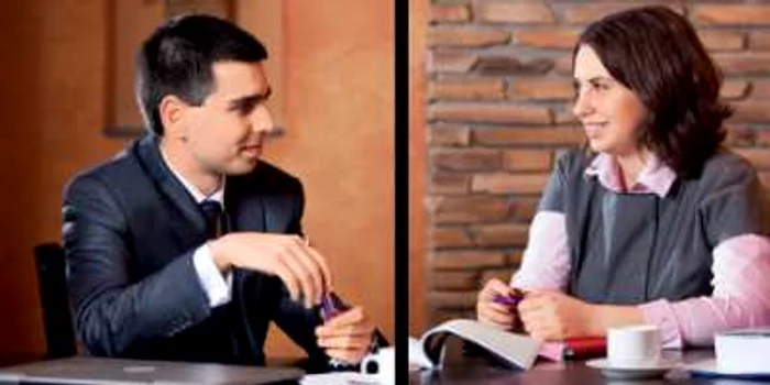 Mihai Năsăudean (stânga) a intrat în antreprenoriat în urmă cu un an,iar Nicoleta Niţulescu îşi face planul de afaceri pentru propria firmă