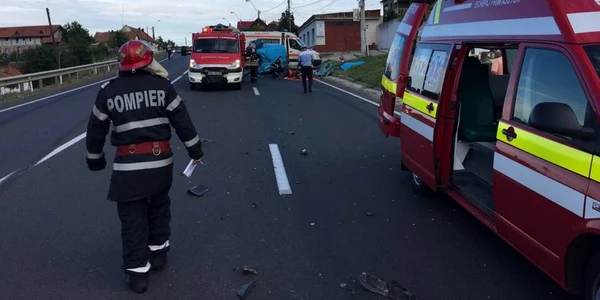 Accident grav în Timiş FOTO ISU Timiş