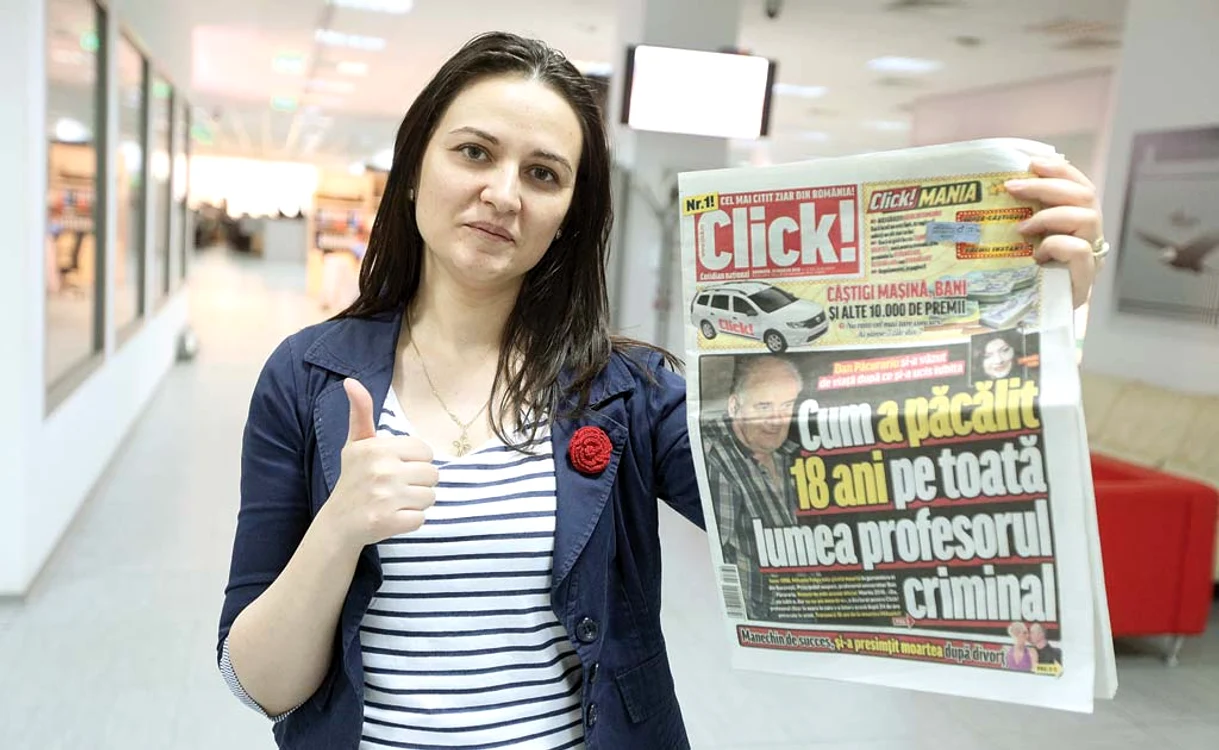 
    Georgeta Băbeanu (37 de ani) nu ratează nici un număr din ziarul preferatFoto: Click!  
