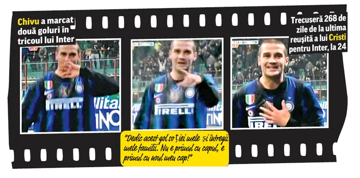 Chivu a marcat două goluri în tricoul lui Inter
