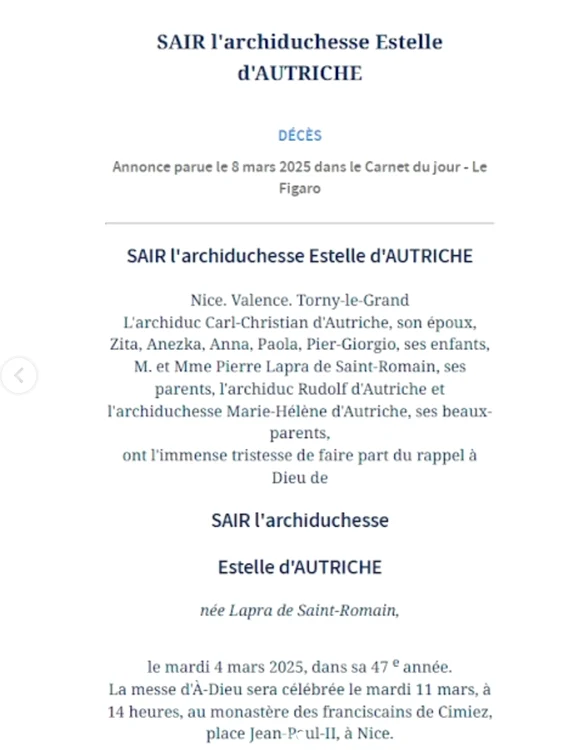 Arhiducesa Estelle a Austriei a murit, Foto Instagram Royalty and Protocol (1) png