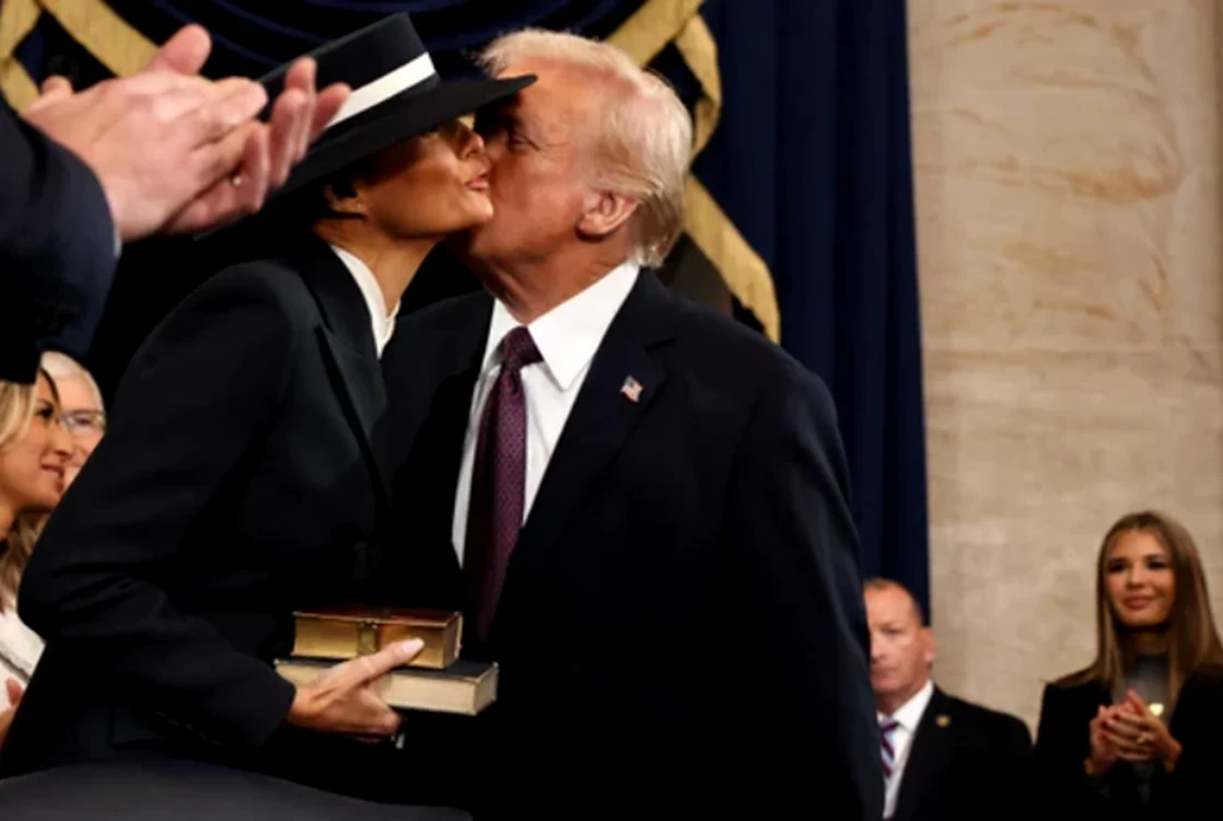 Melania Trump la învestitura lui Donald Trump. Foto: Getty Images