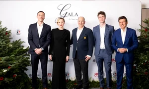 Charlene și Albert de Monaco cu David Popovici foto FB jpg