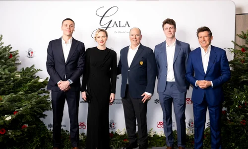 Charlene și Albert de Monaco cu David Popovici foto FB jpg