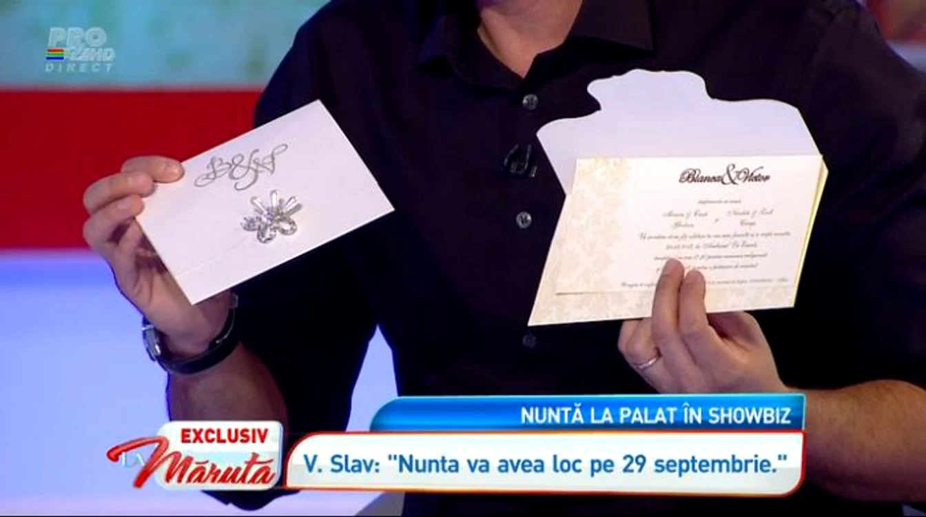 Acestea sunt cele două invitaţii pe care le-a făcut Bianca şi Victor (captură: PRO TV)
