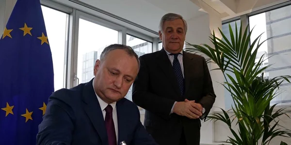 Igor Dodon Antonio Tajani foto Igor Dodon via Facebook