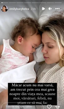 Emily Burghelea și fiica ei (sursa foto Instagram)