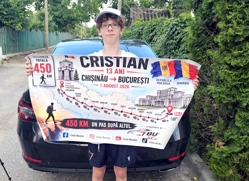 Cristian Busuioc vrea să ajungă pe jos de la Chișinău la București