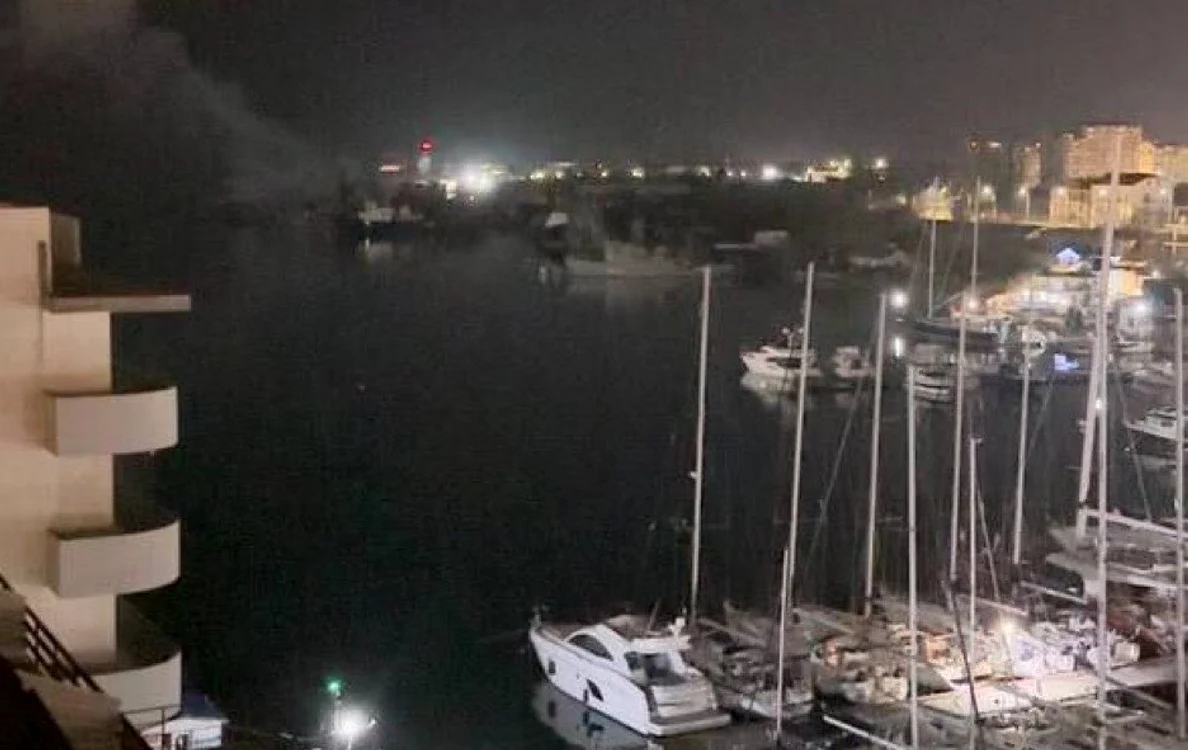 Atac cu drone asupra portului Sevastopol. Foto: Twitter