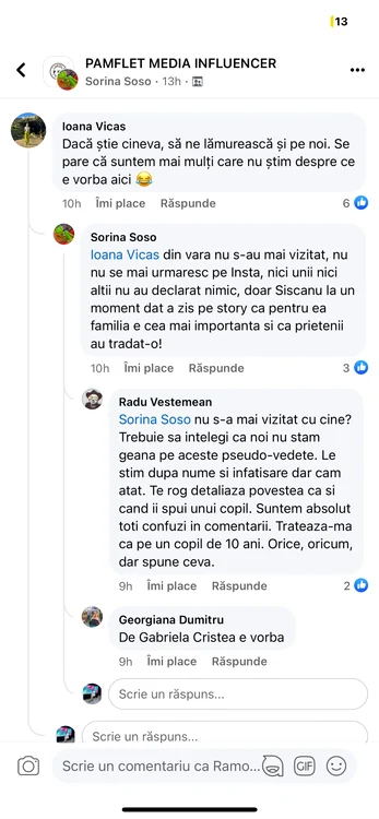 Mesaje ale internauților Foto: captură Instagram