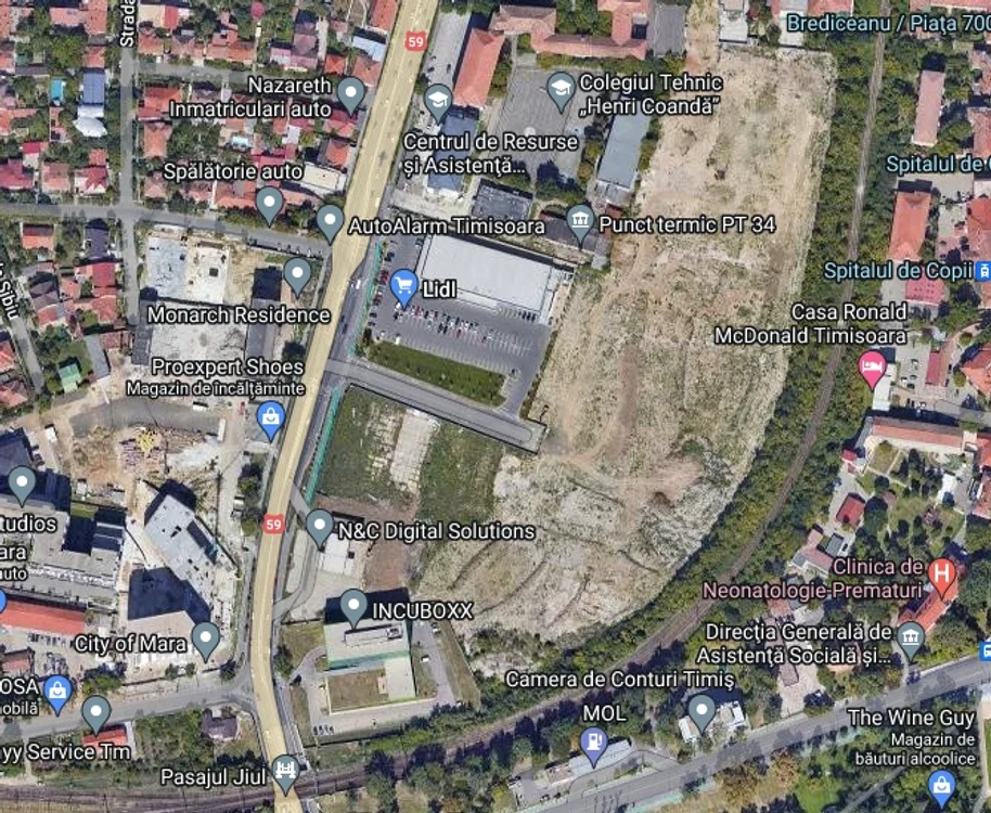 Teren de peste patru hectare pentru un nou cartier aproape de centru FOTO Google maps