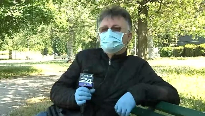 Laurențiu Codescu este asistent medical la un spital din Milano Foto: captură digi 24