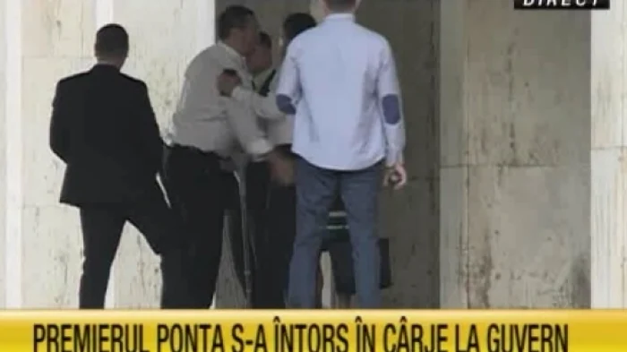 
    Victor Ponta a ajuns în această dimineață la Palatul Victoriacaptura: romaniatv.ro  