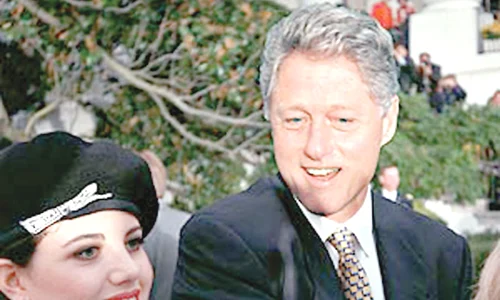 Clinton şi Monica,  într o vizită oficială jpeg
